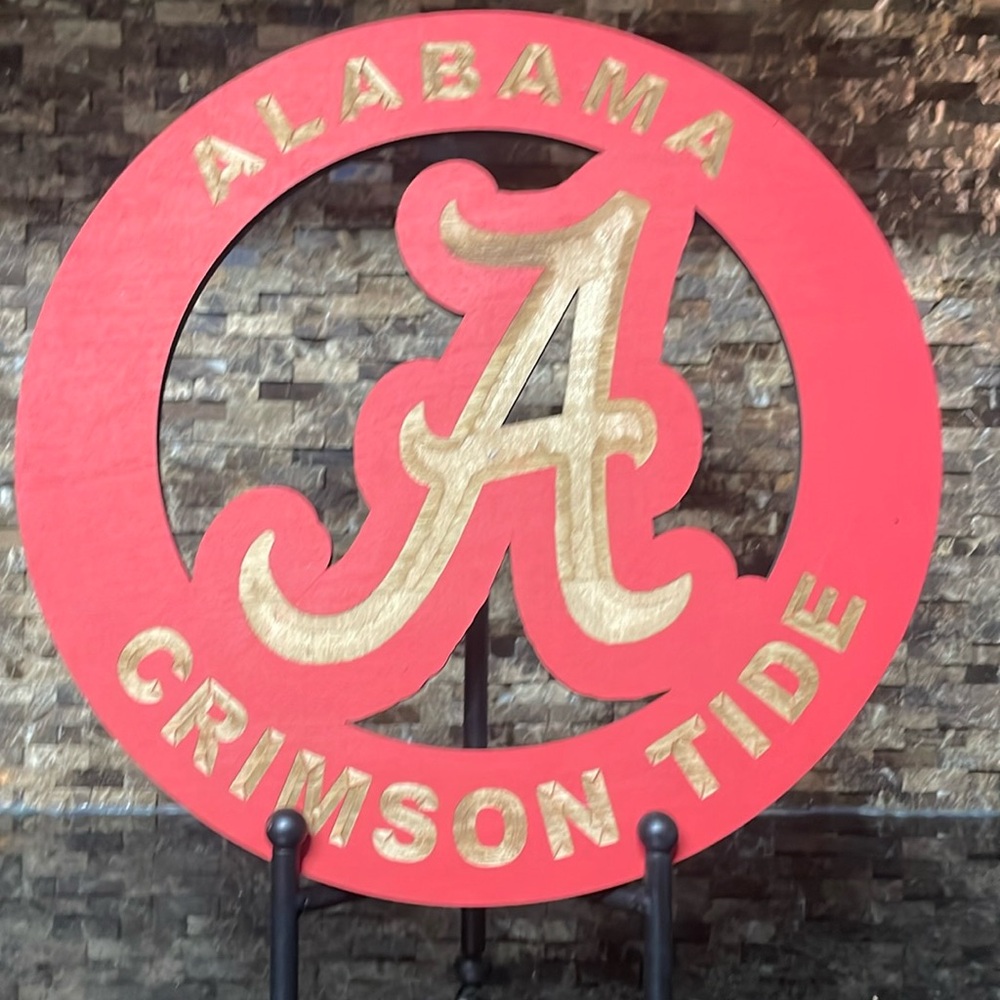 Alabama Crimson Tide wooden Sign